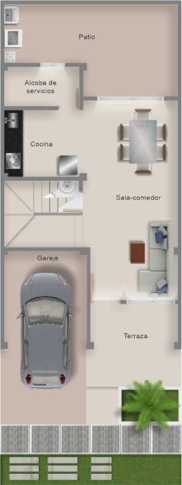 Planta Primer piso conjunto residencial siena