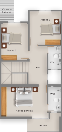 Planta Primer piso conjunto residencial siena